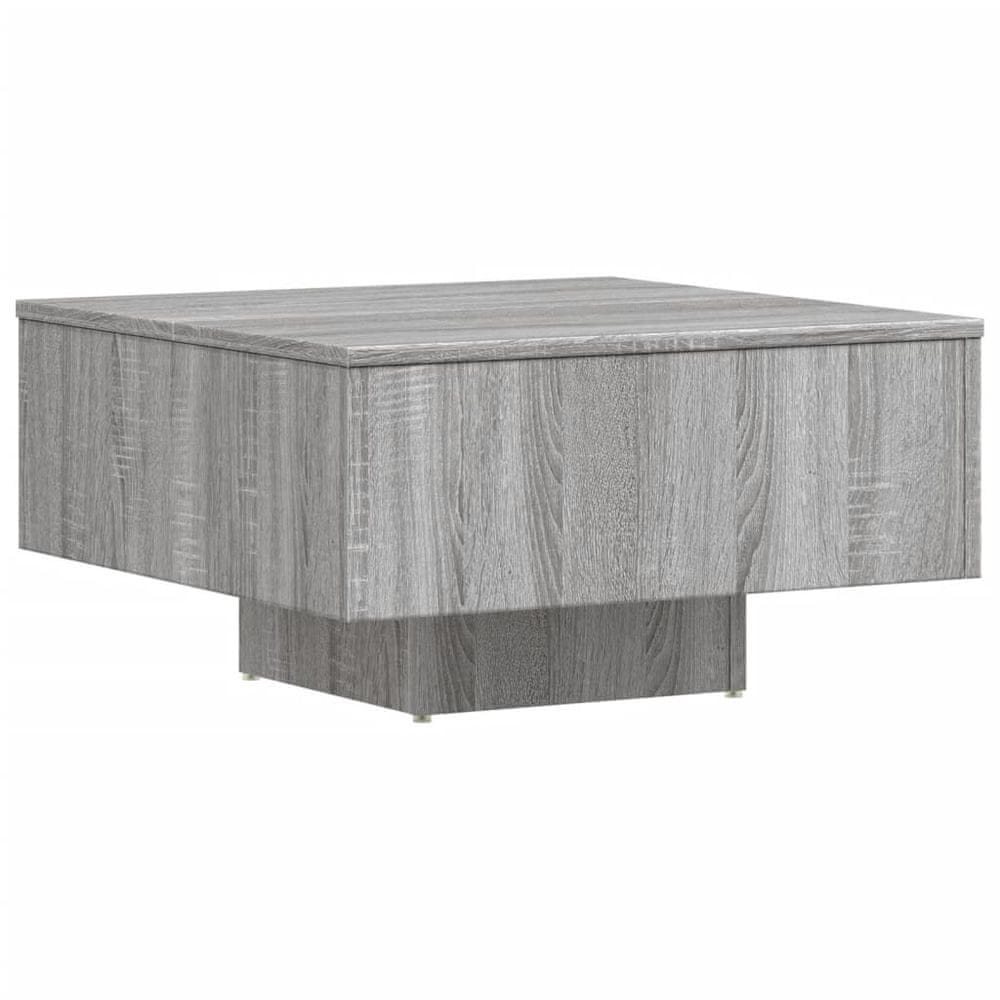 Vidaxl Konferenčný stolík sivý sonoma 60x60x31,5 cm spracované drevo